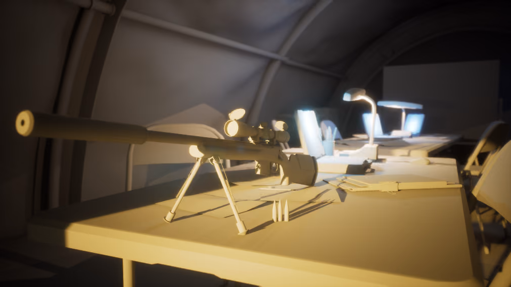 The rifle — Lighting only