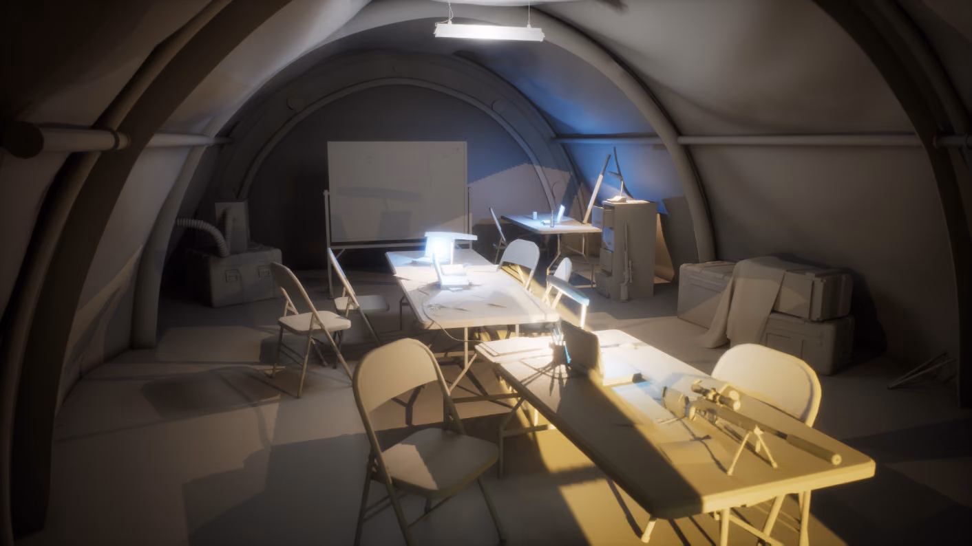 Wide interior — Lighting only